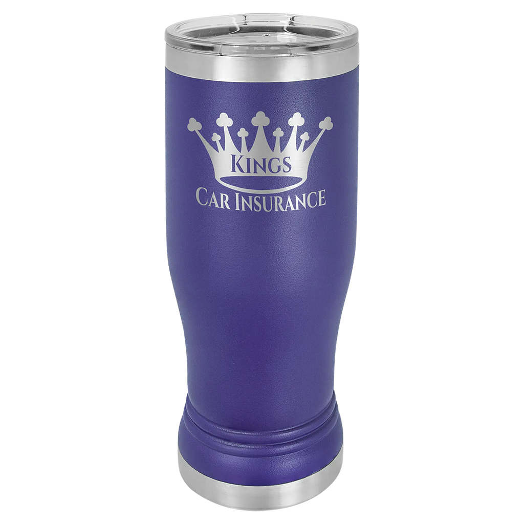 Custom Pilsners for Business | Logo + Text | Polar Camel® Insulated Stainless Steel 