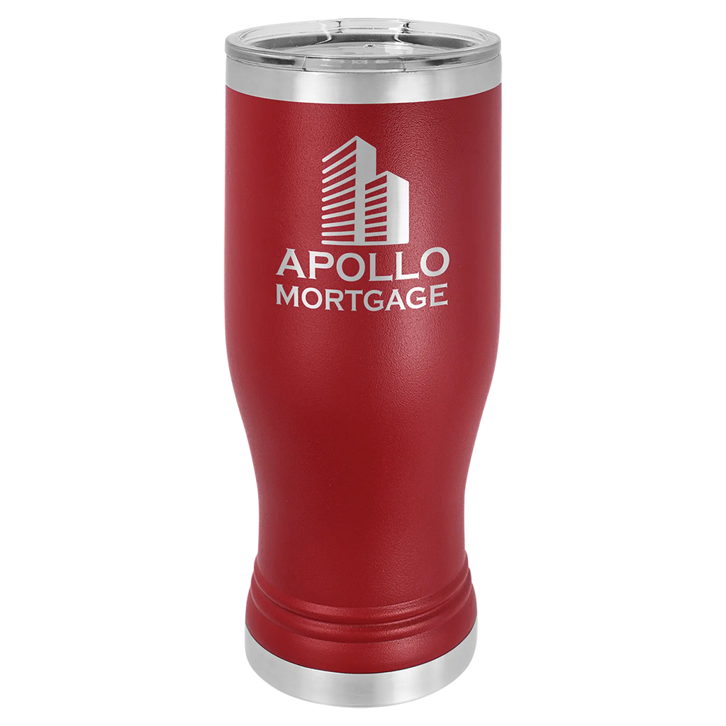 Custom Pilsners for Business | Logo + Text | Polar Camel® Insulated Stainless Steel 