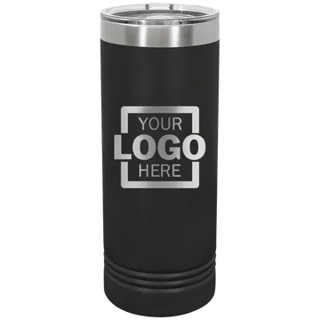 Custom Skinny Tumblers for Business | Logo + Text | Polar Camel® Insulated Stainless Steel 