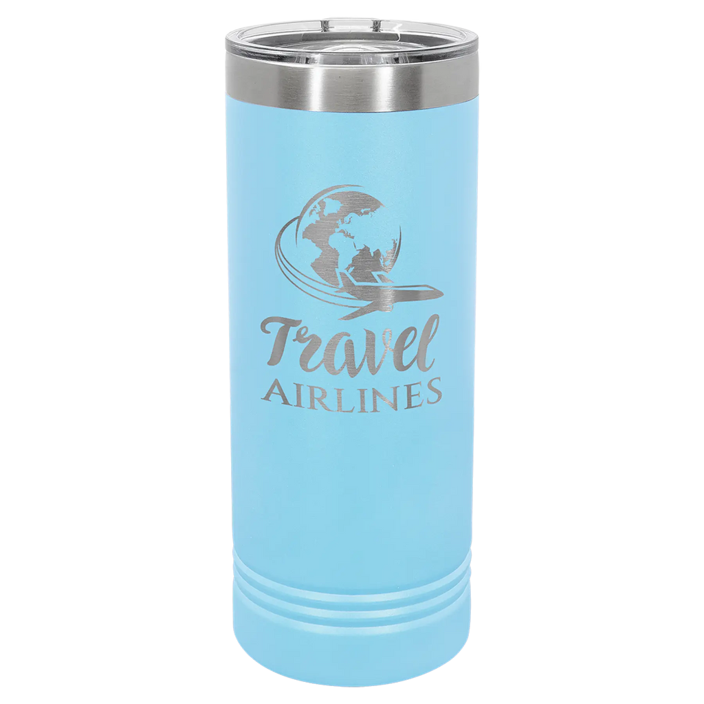 Custom Skinny Tumblers for Business | Logo + Text | Polar Camel® Insulated Stainless Steel 