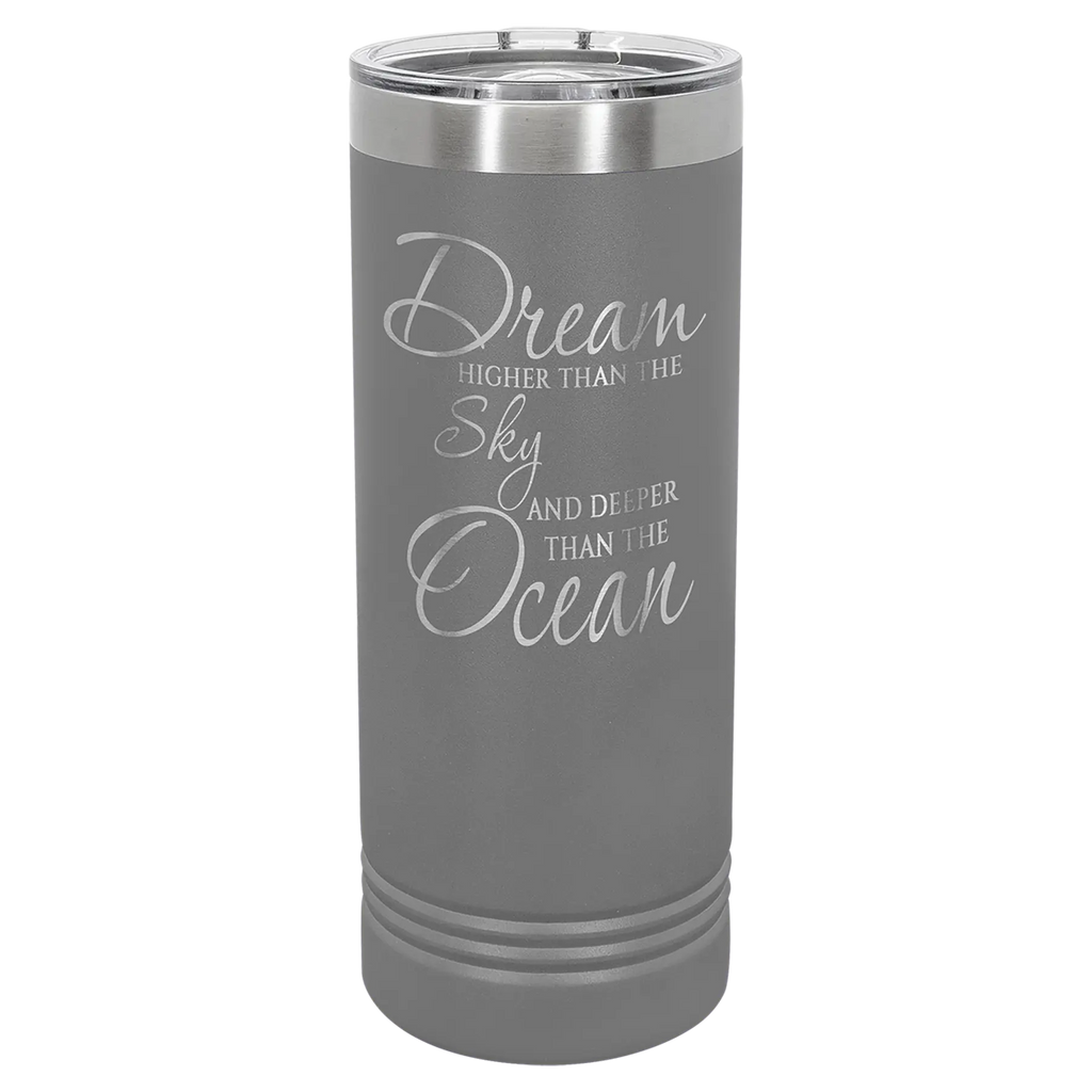 Custom Skinny Tumblers for Business | Logo + Text | Polar Camel® Insulated Stainless Steel 