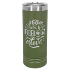 Custom Skinny Tumblers for Business | Logo + Text | Polar Camel® Insulated Stainless Steel 