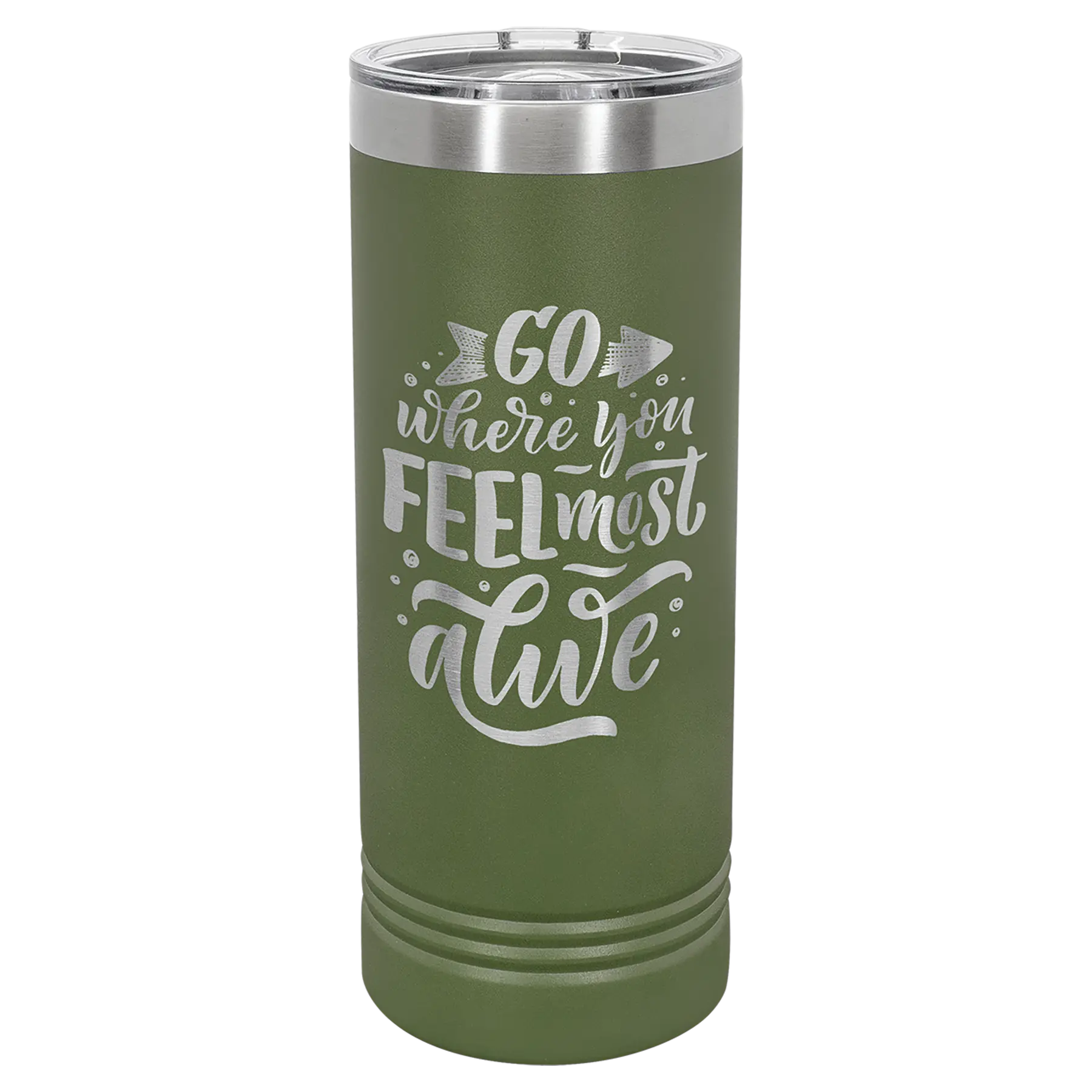 Custom Skinny Tumblers for Business | Logo + Text | Polar Camel® Insulated Stainless Steel 