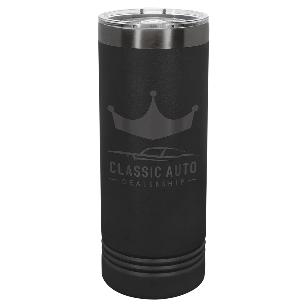 Custom Skinny Tumblers for Business | Logo + Text | Polar Camel® Insulated Stainless Steel 