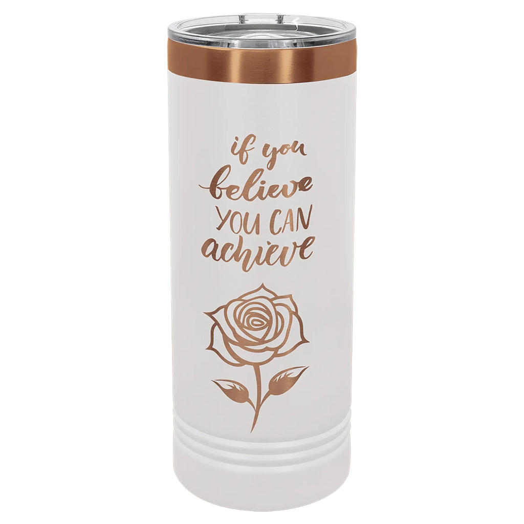 Custom Skinny Tumblers for Business | Logo + Text | Polar Camel® Insulated Stainless Steel 