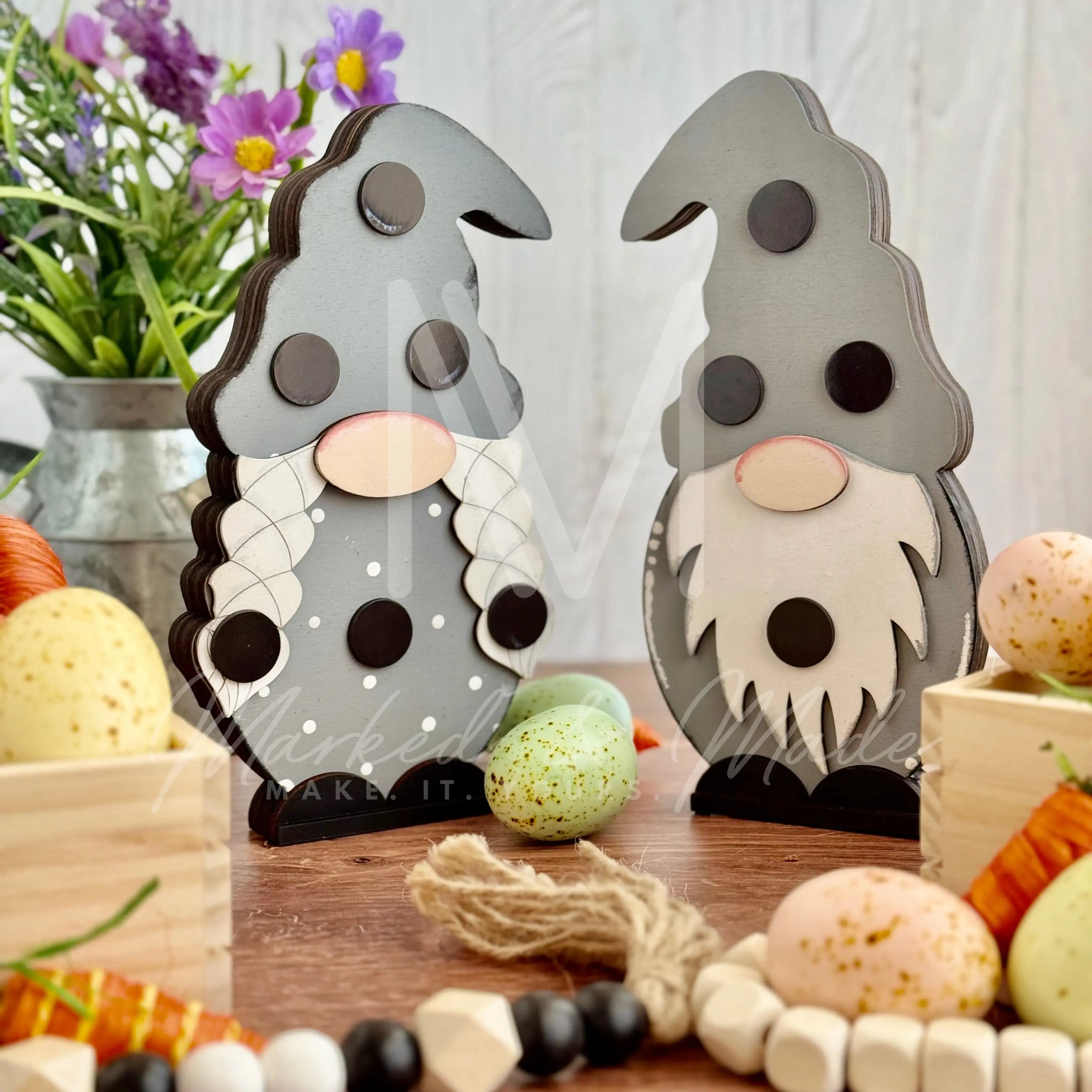 DIY CUTOUT KIT | Hello Spring | Spring Colorful Interchangeable Gnome Add-ons Set | Spring Gnome 