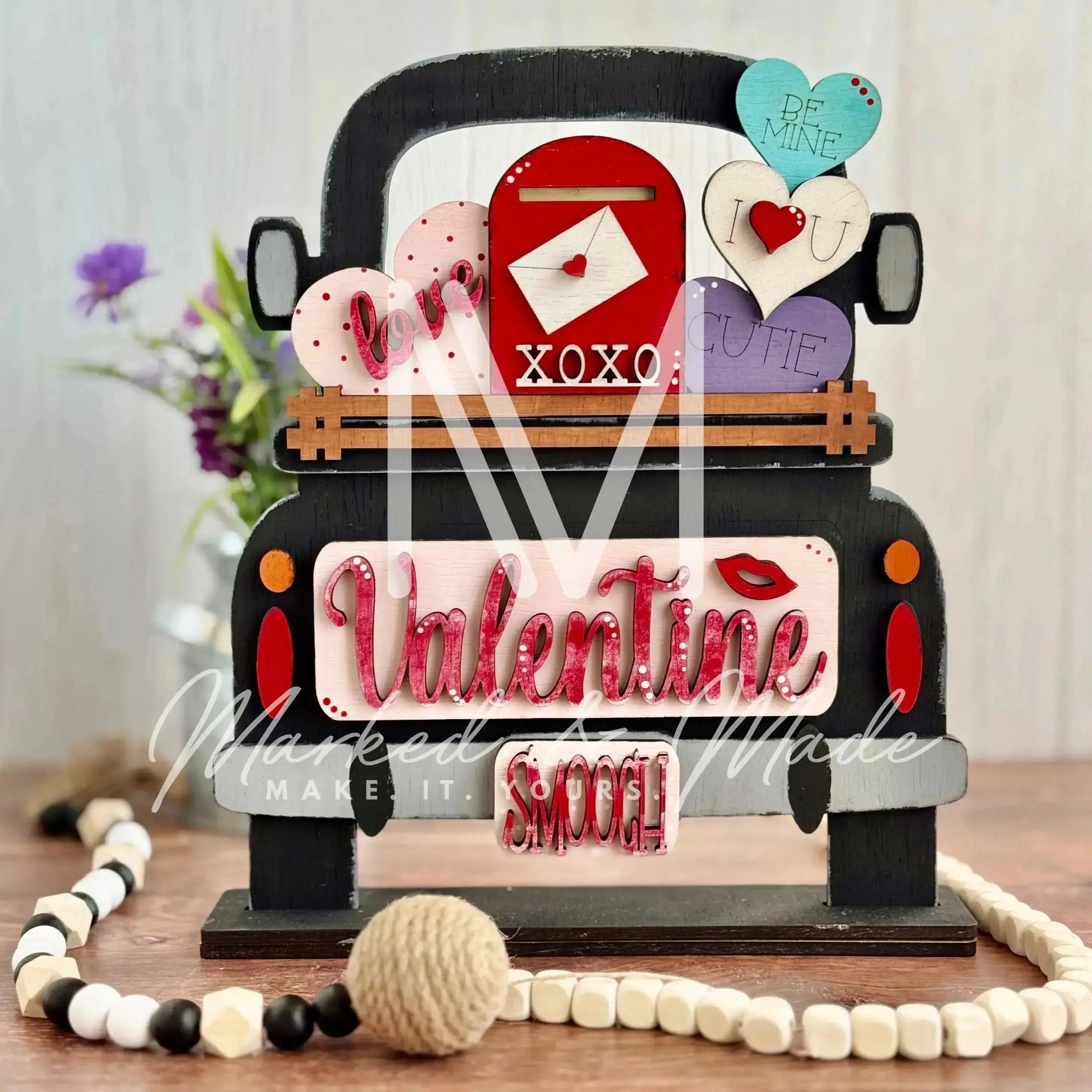 Interchangeable Farmhouse Truck | Truck Base | Interchangeable Base | Seasonal Decor Farmhouse Truck Base | DIY CUTOUT KIT 