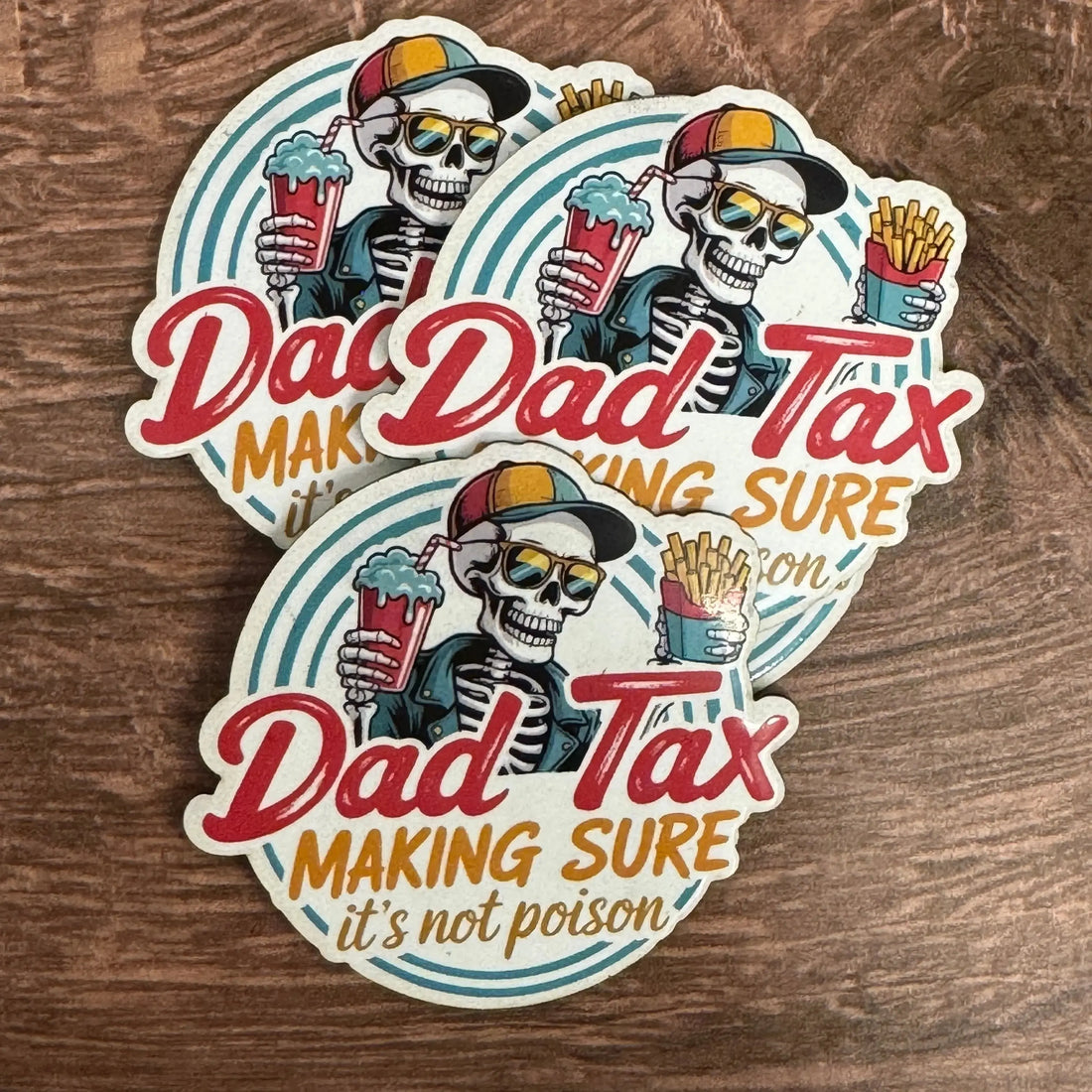 Dad Tax – Making Sure It’s Not Poison | UV Printed Leather Hat Patch 