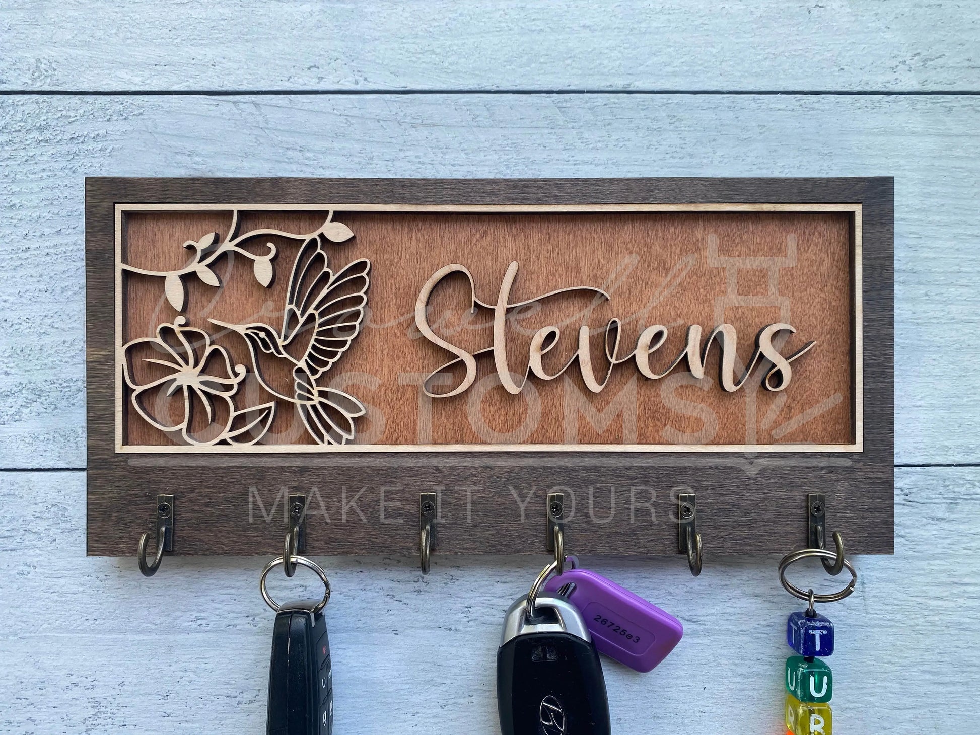 Decorative Key Hangers / Signs- Multilayer, Wood 