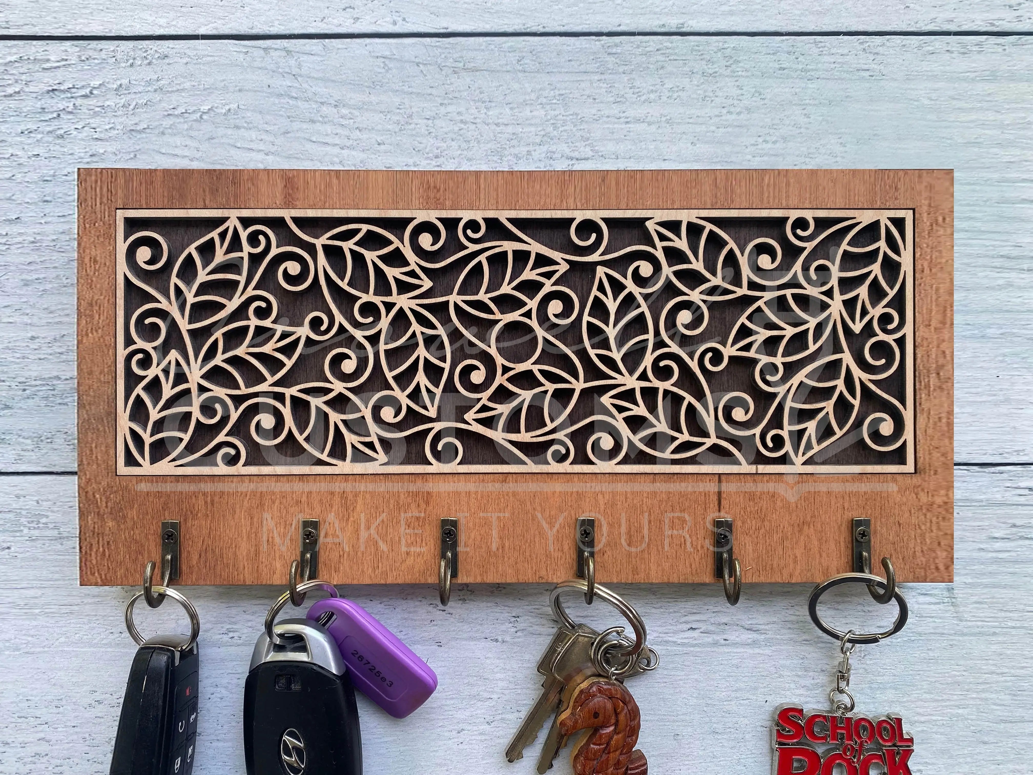 Decorative Key Hangers / Signs- Multilayer, Wood 