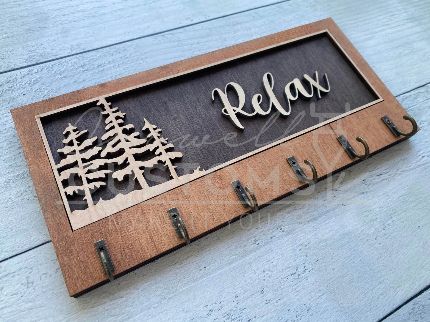 Decorative Key Hangers / Signs- Multilayer, Wood 