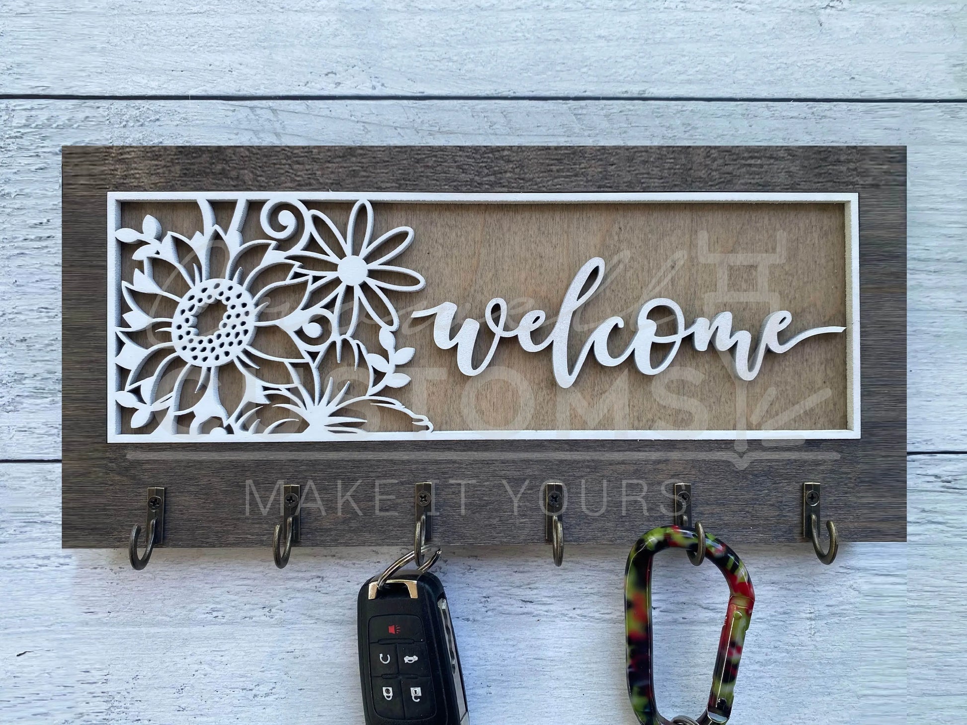 Decorative Key Hangers / Signs- Multilayer, Wood 