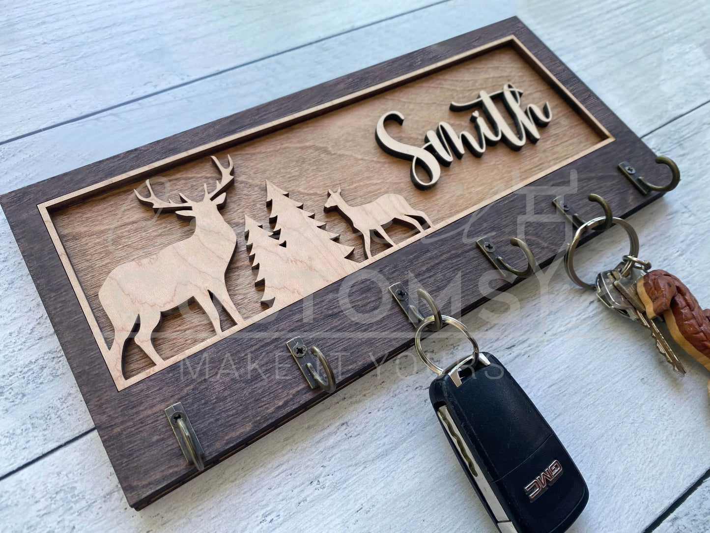 Decorative Key Hangers / Signs- Multilayer, Wood 