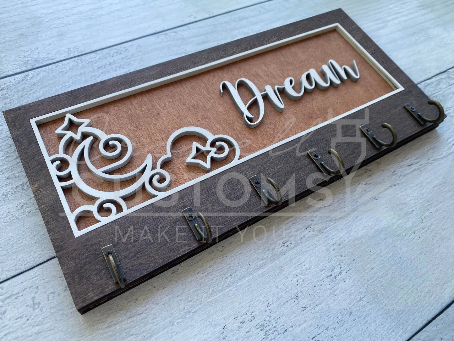 Decorative Key Hangers / Signs- Multilayer, Wood 