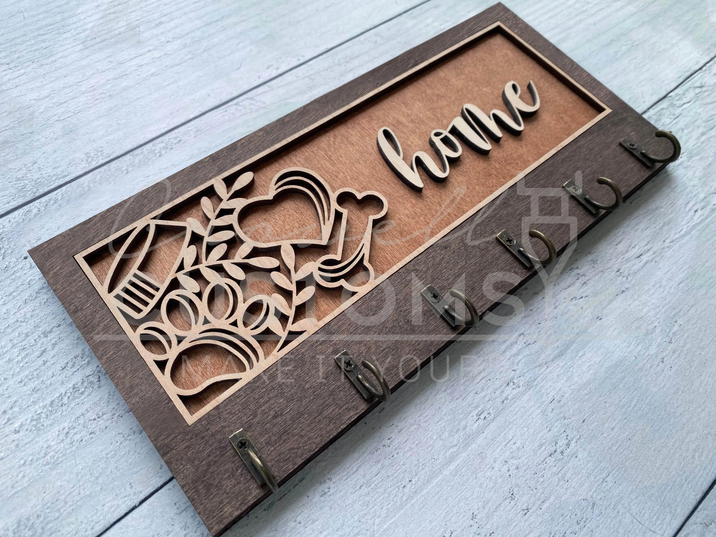 Decorative Key Hangers / Signs- Multilayer, Wood 