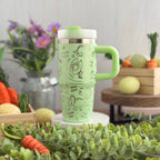 Dinosaur Engraved Pastel Green 14oz Tumbler 
