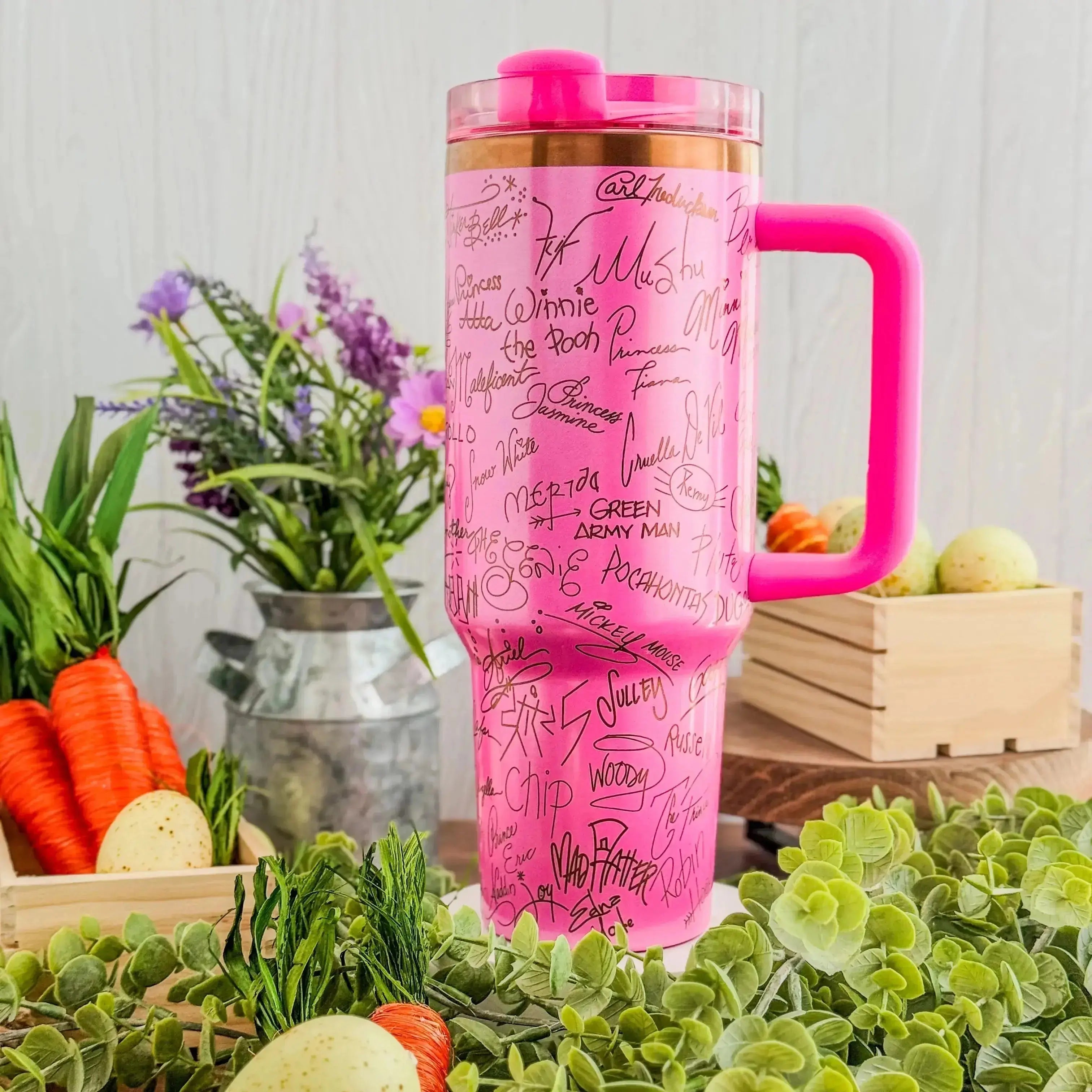 Disney Autographs / Signatures Tumbler Pink Shimmer to Copper 40oz