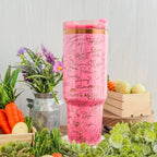 Disney Autographs / Signatures Tumbler Pink Shimmer to Copper 40oz