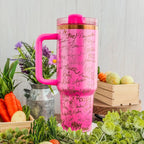 Disney Autographs / Signatures Tumbler Pink Shimmer to Copper 40oz