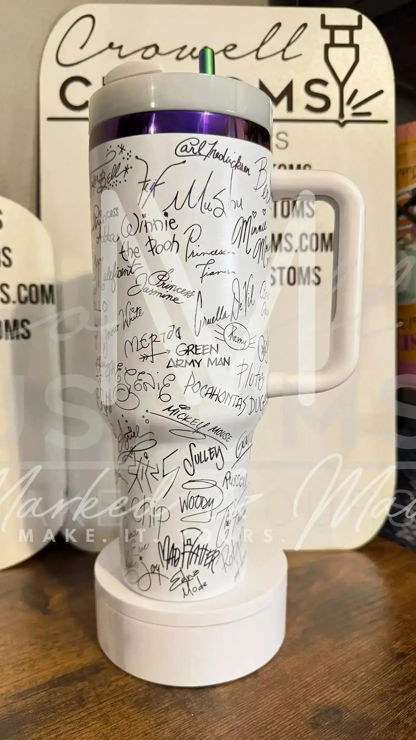 Disney Autograph (Character Signature) Quencher Tumbler (30oz, 40oz, + Stanleys)