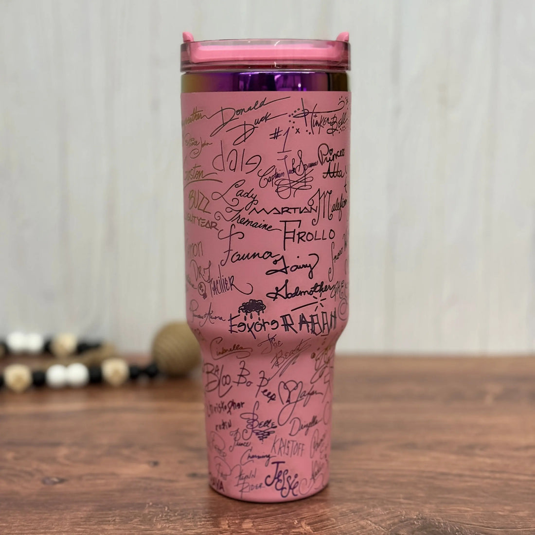 Disney Autographs / Signatures Tumbler Pink to Purple 40oz 
