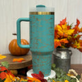 Disney Autographs / Signatures Tumbler Teal to Gold  40oz 