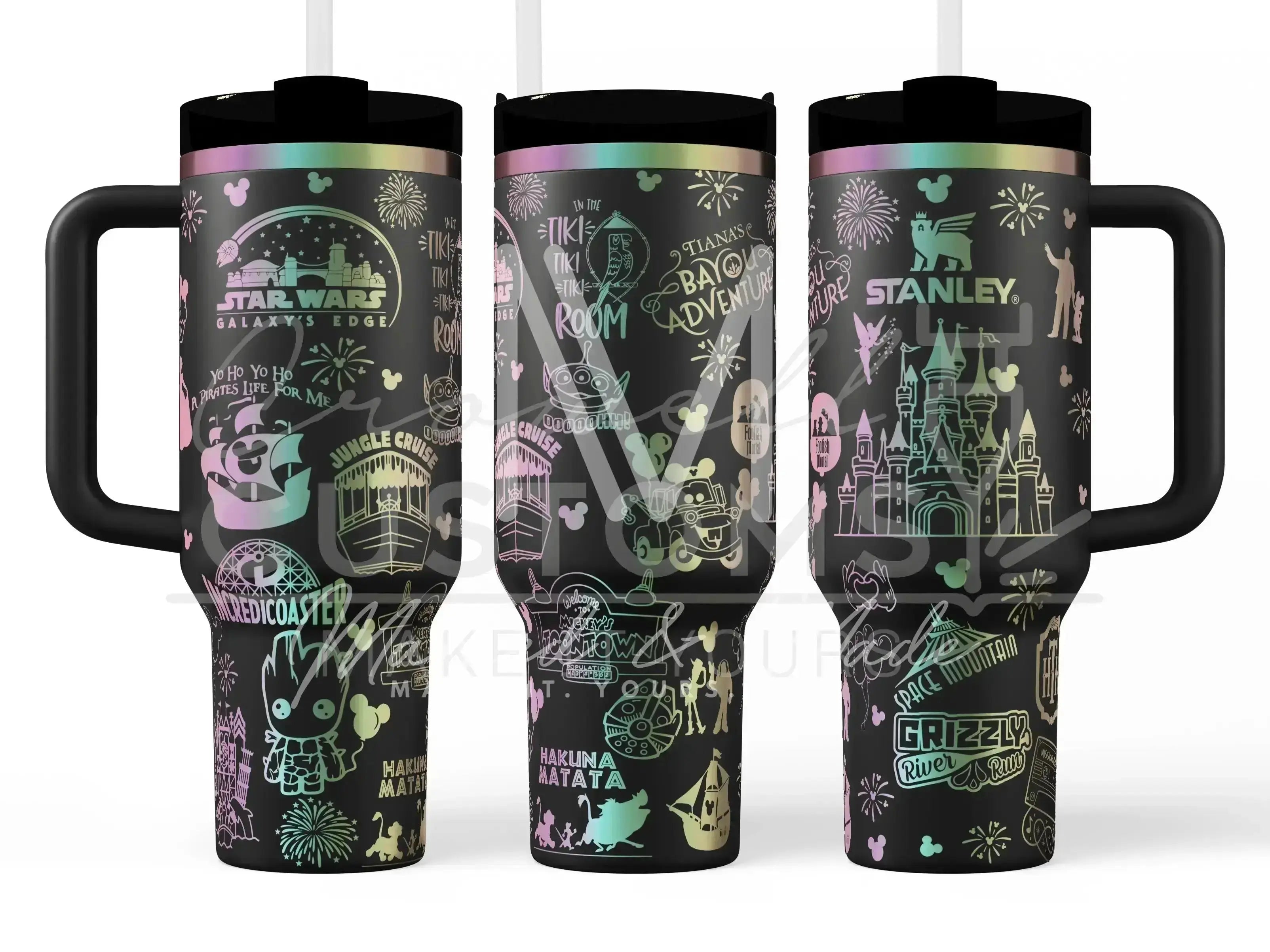 Disney Land Rides  Quencher Tumbler (30oz, 40oz, + Stanleys)