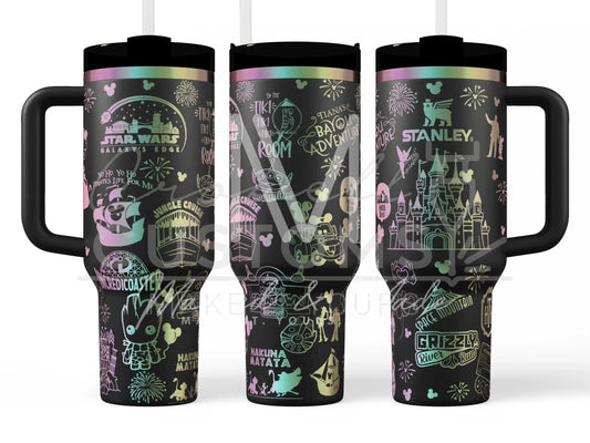 Disney Land Rides  Quencher Tumbler (30oz, 40oz, + Stanleys) 