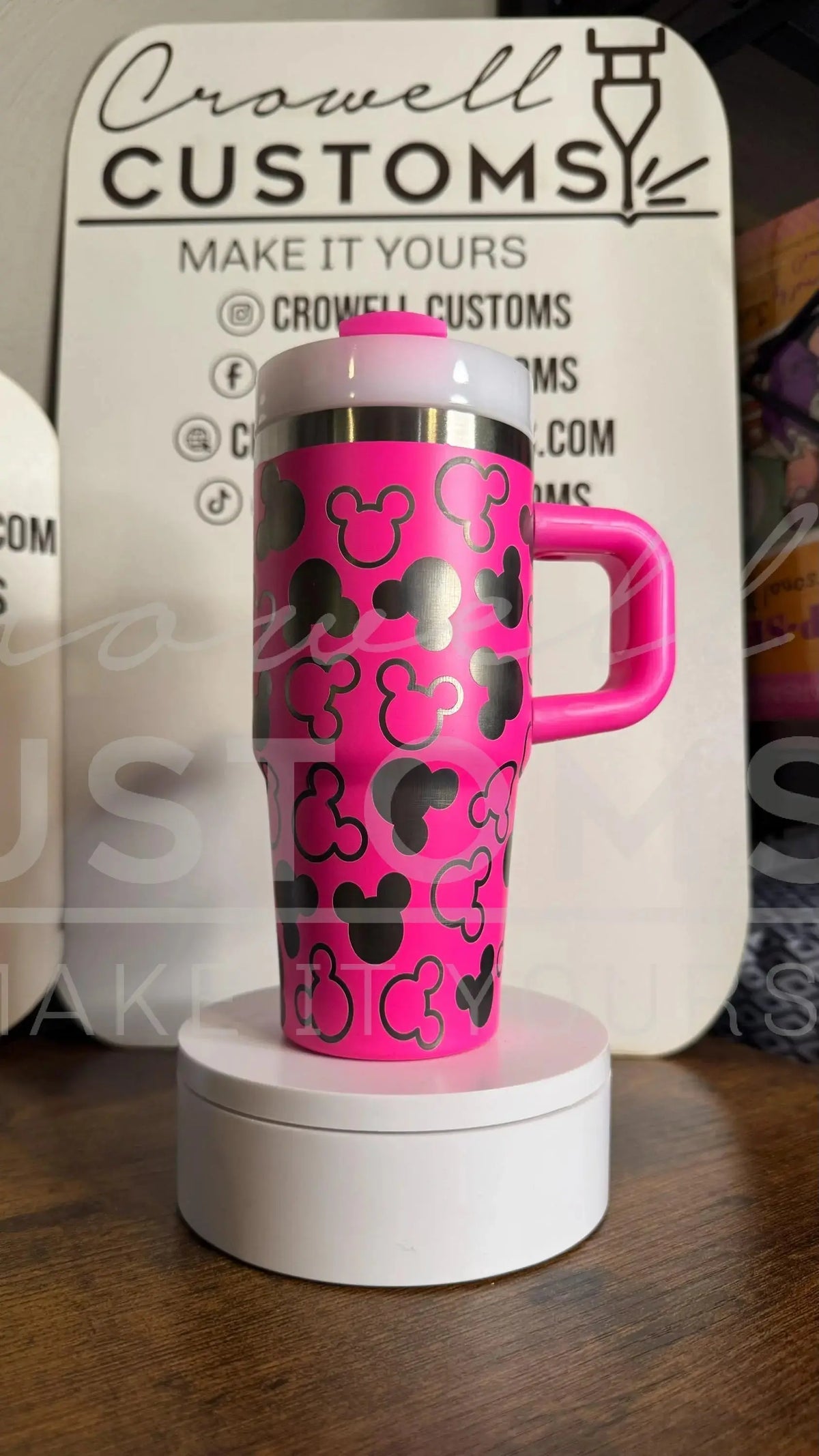 Disney Mickey Mouse Ear Pattern 14oz Mini Quencher Tumbler 