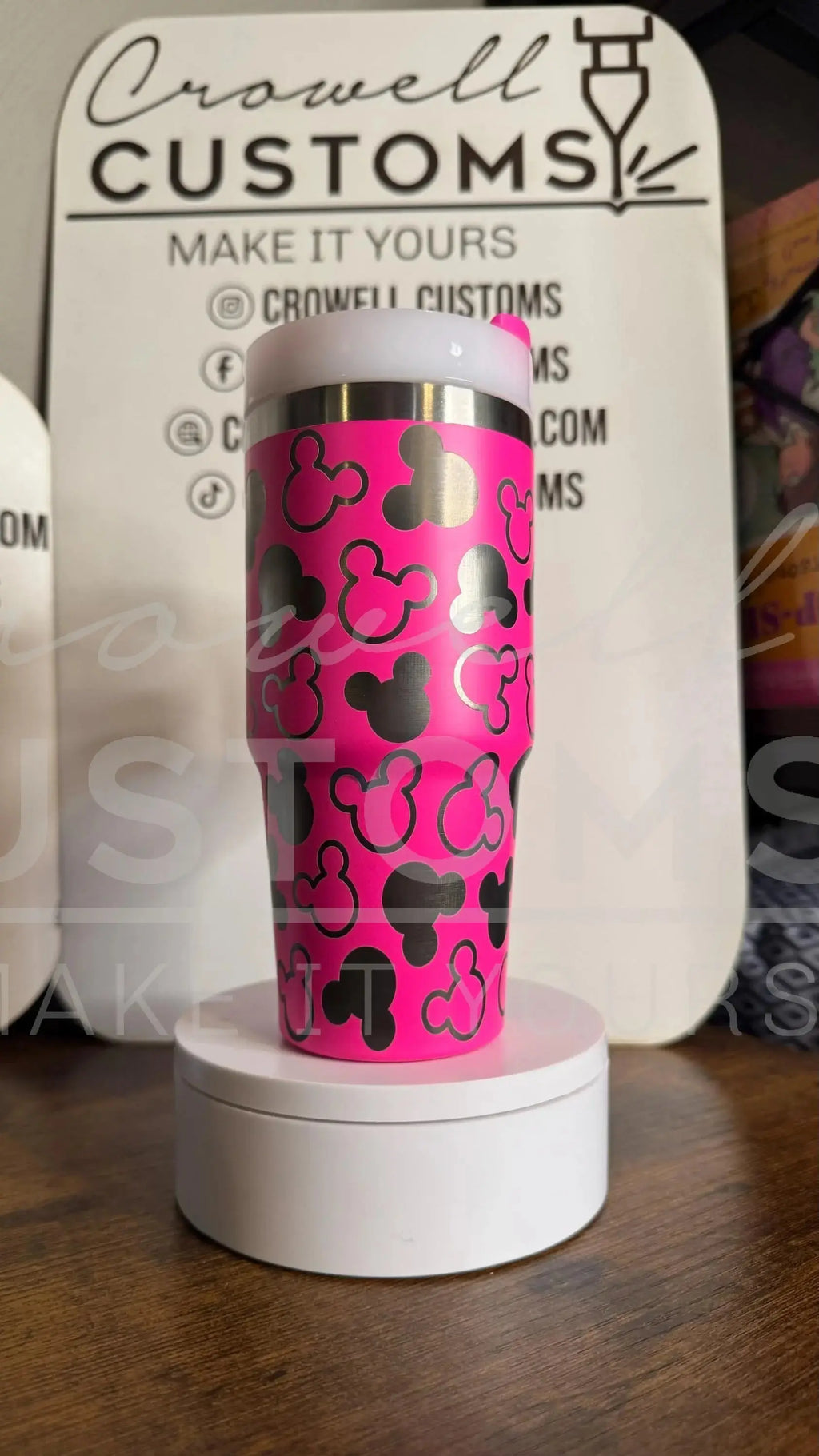 Disney Mickey Mouse Ear Pattern 14oz Mini Quencher Tumbler 