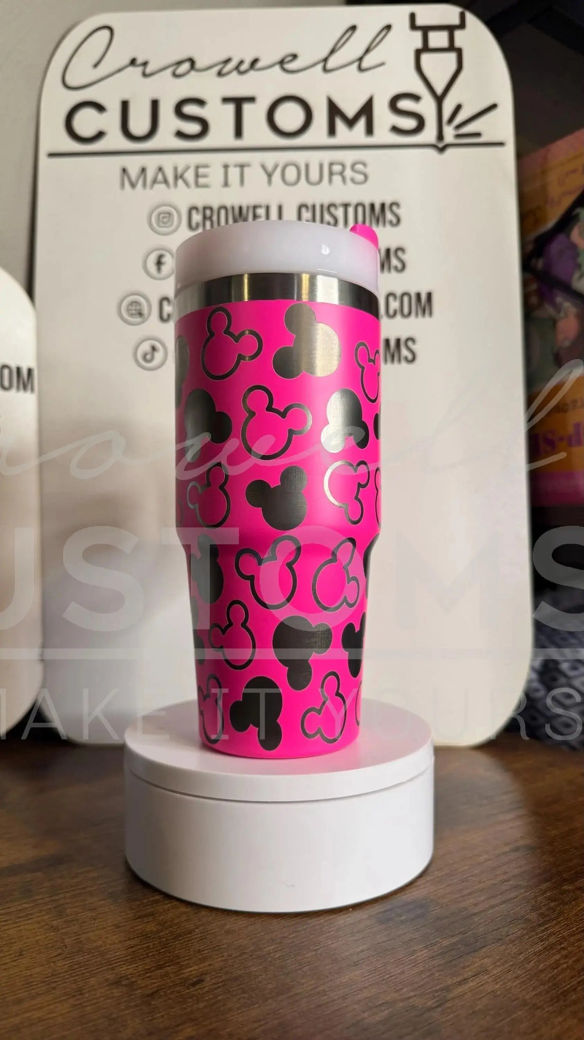 Disney Mickey Mouse Ear Pattern 14oz Mini Quencher Tumbler 