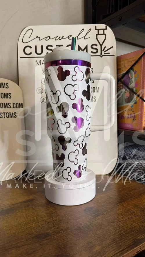 Disney Mickey Mouse Ear Pattern Quencher Tumbler (30oz, 40oz, + Stanleys)