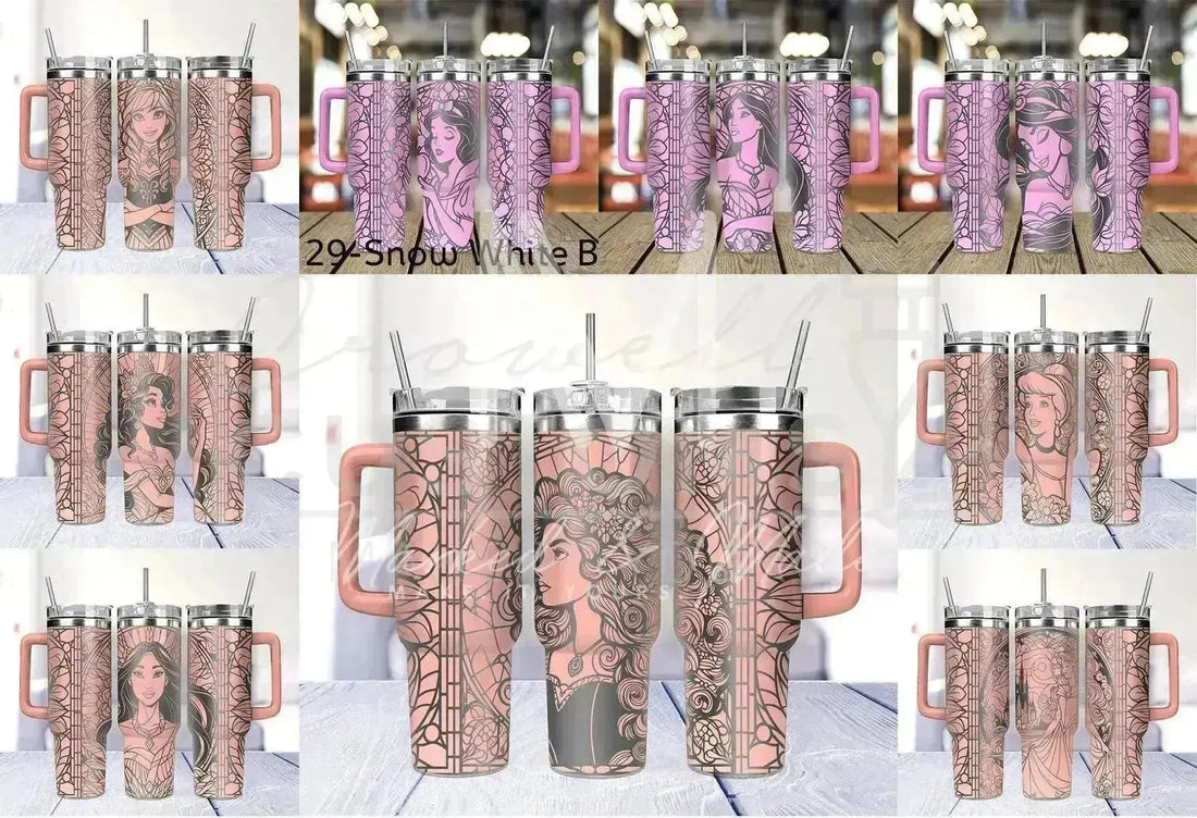 Disney Princess Quencher Tumbler (30oz, 40oz, + Stanleys) (Choose Design) 