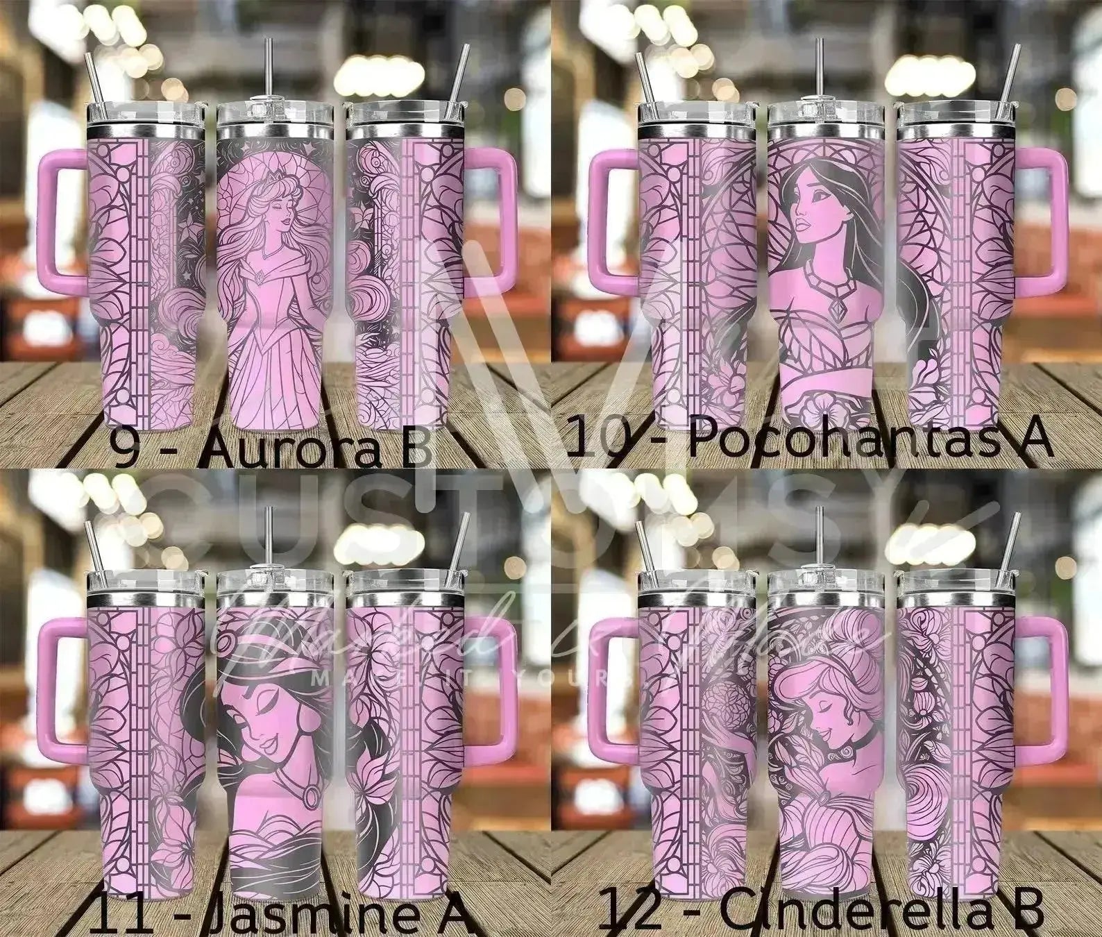 Disney Princess Quencher Tumbler (30oz, 40oz, + Stanleys) (Choose Design) 