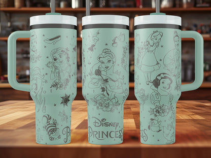 Disney Princess Engraved Tumbler (30oz, 40oz, + Stanleys) 