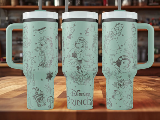 Disney Princess Engraved Tumbler (30oz, 40oz, + Stanleys) 