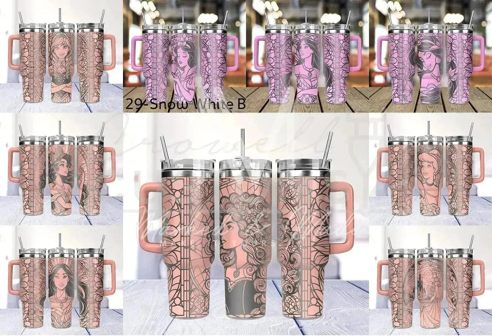 Disney Princess Quencher Tumbler (30oz, 40oz, + Stanleys) (Choose Design)