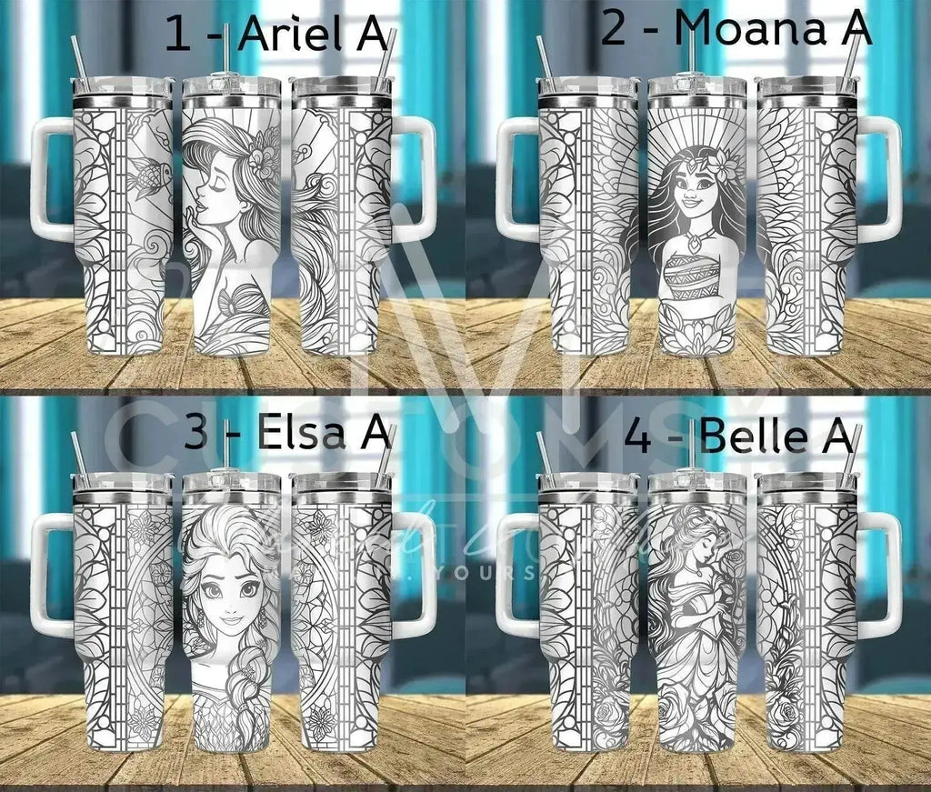 Disney Princess Quencher Tumbler (30oz, 40oz, + Stanleys) (Choose Design)