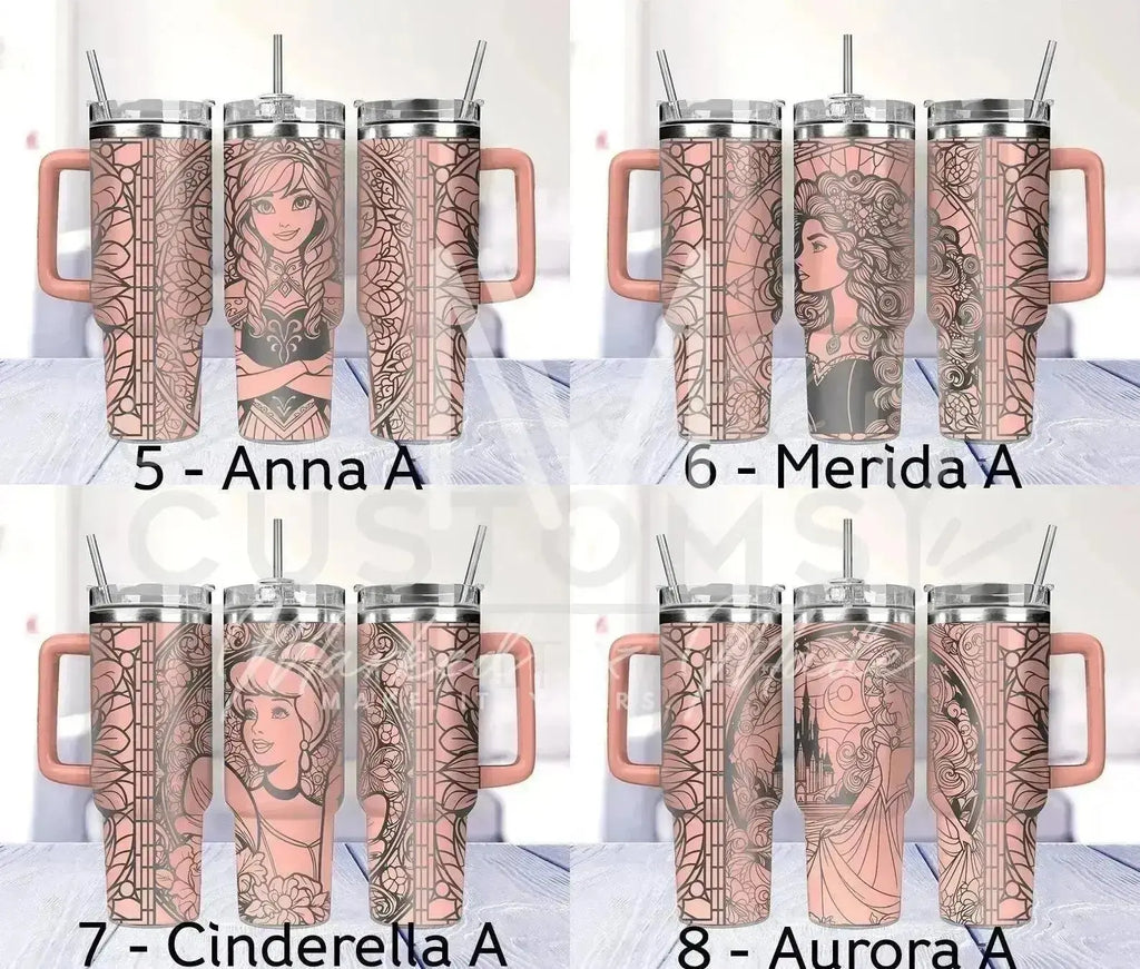 Disney Princess Quencher Tumbler (30oz, 40oz, + Stanleys) (Choose Design)