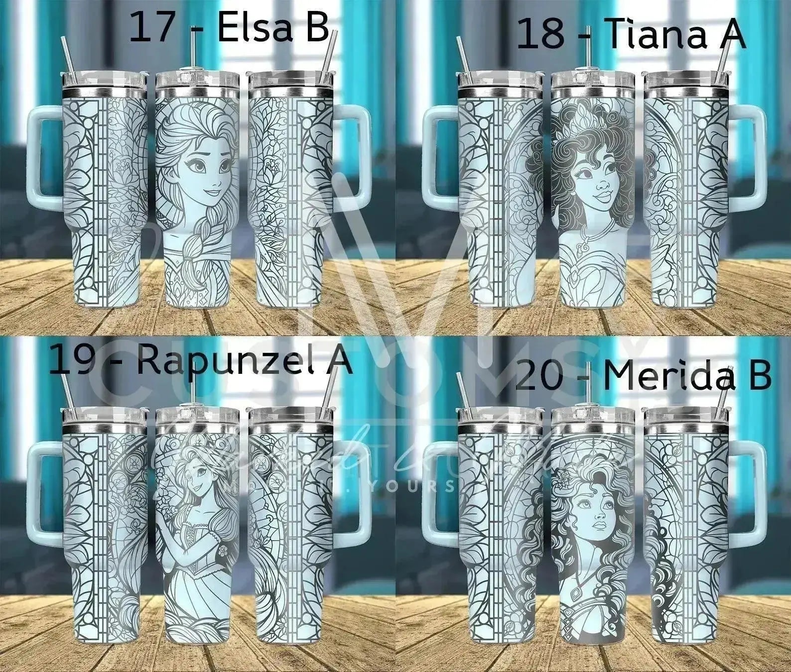 Disney Princess Quencher Tumbler (30oz, 40oz, + Stanleys) (Choose Design)