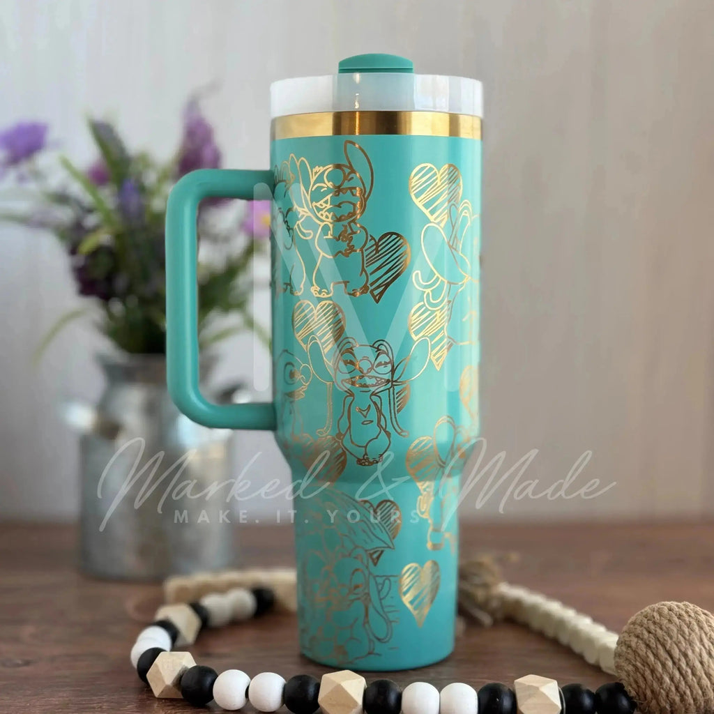 Disney Stitch Love  Quencher Tumbler (30oz, 40oz, + Stanleys) 