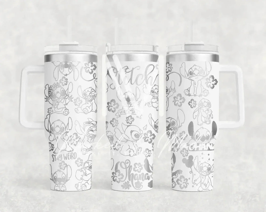Disney Stitch Stay Weird  Quencher Tumbler (30oz, 40oz, + Stanleys)
