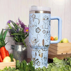 Stitch (Stay Weird/Ohana) Tumbler Light Blue 40oz