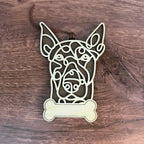 Dog Breed Doodle Line Art Ornament - Personalized 