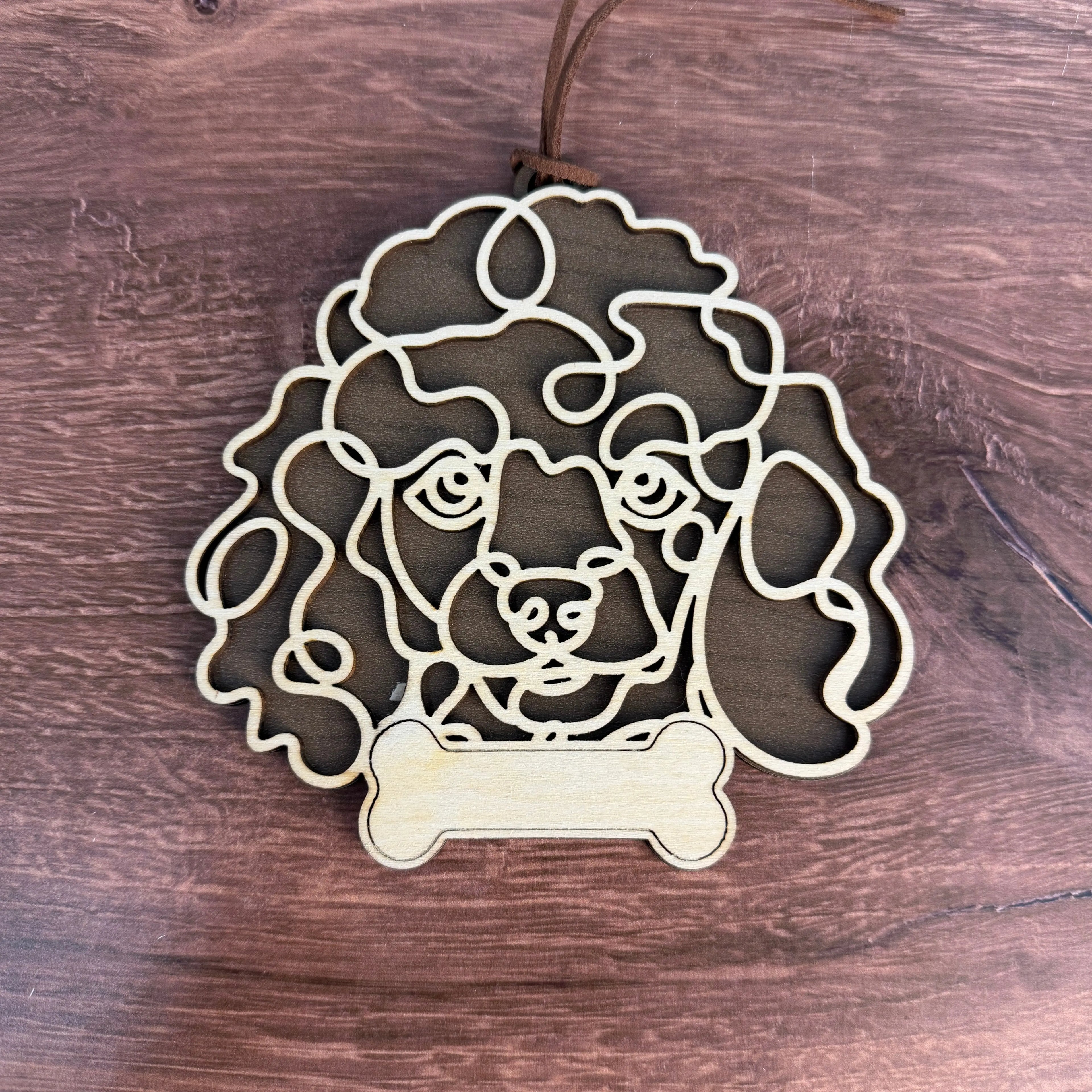 Dog Breed Doodle Line Art Ornament - Personalized 