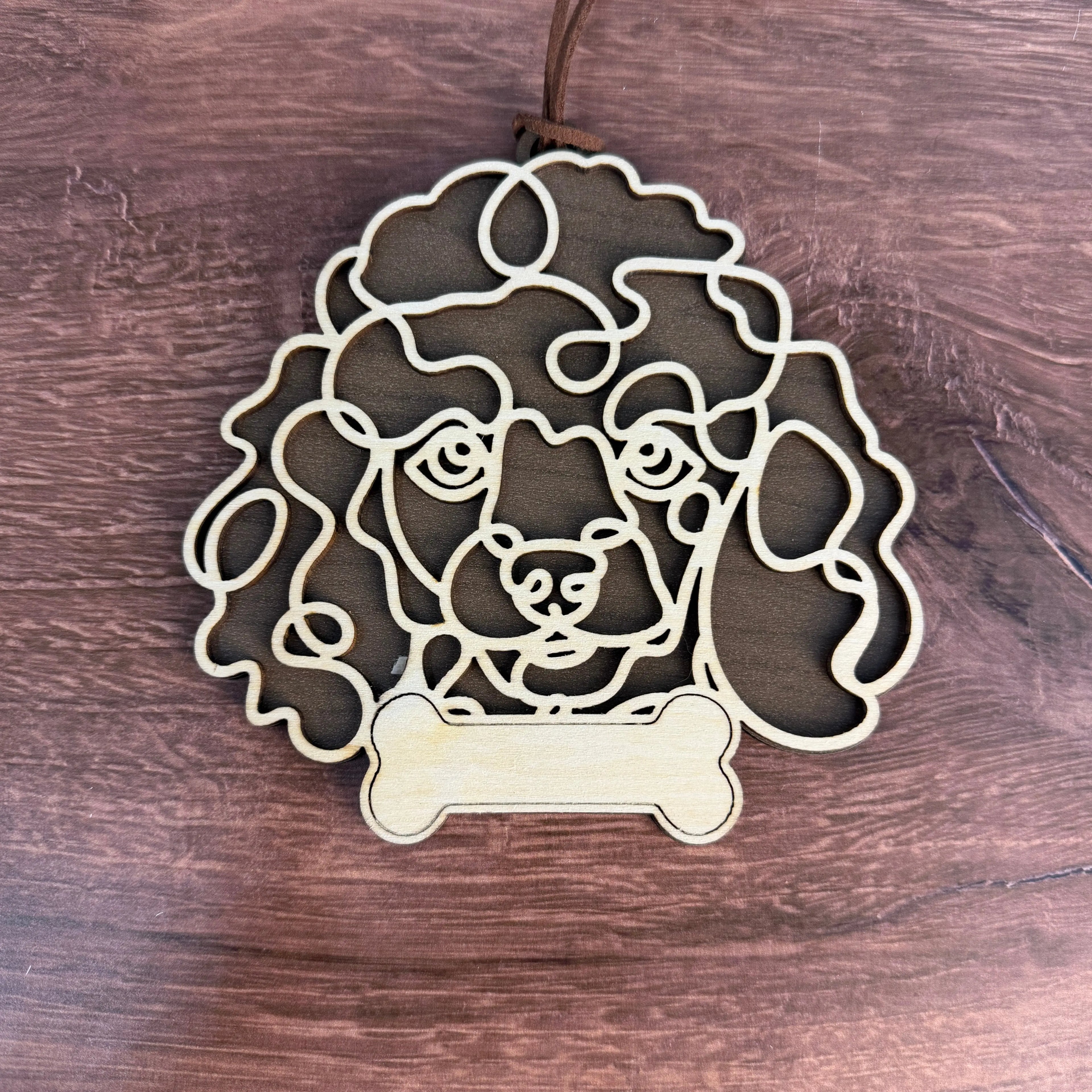 Dog Breed Doodle Line Art Ornament - Personalized 