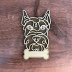 Dog Breed Doodle Line Art Ornament - Personalized 