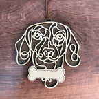 Dog Breed Doodle Line Art Ornament - Personalized 