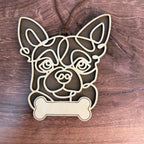 Dog Breed Doodle Line Art Ornament - Personalized 