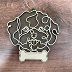 Dog Breed Doodle Line Art Ornament - Personalized 